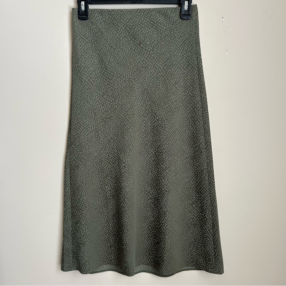 Loft Olive Green Maxi Skirt CottageCore Bohemian Electric Grandpa Size XSP